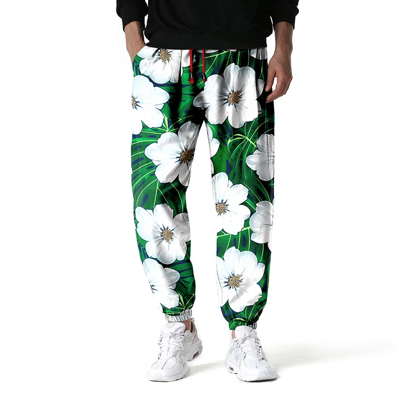 

Stylish Floral Print Joggers Pants Men 2022 Brand Beach Casual Jogging Sweatpants Men Harajuku Streetwear Sports Trousers xxxl