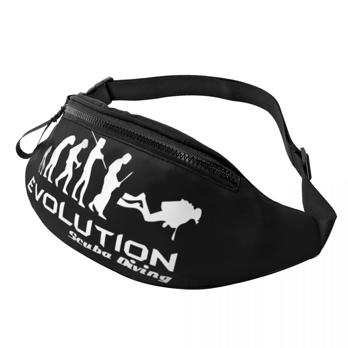 

Evolution Of Scuba Diving Fanny Pack for Funny Underwater Dive Diver Gift Crossbody Waist Bag Travel Hiking Phone Money Pouch