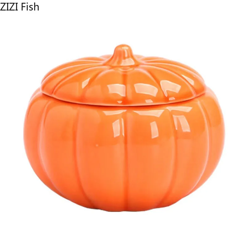 Ceramic Pumpkin Candle Holders Desk Decoration Wedding Centerpieces Candlestick Wax Melt Burner Creative Home Aroma Container 6