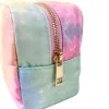 Trendy Gradient Canvas Cosmetic Pouch Sun Flower Printing Nylon Waterproof Makeup Bag Lipstic Toiletry Women Storage Organizer 5