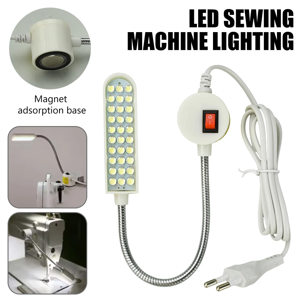 30개의 LED 전구가 있는 LED 조명기구 고강도 조명 눈에 편안한 조명 조절 가능한 회전 헤드 자석 베이스