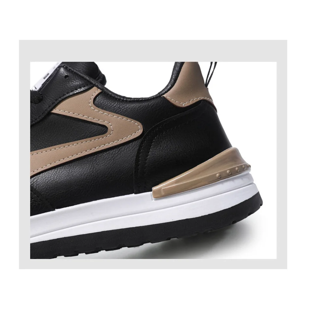 Beliebte lässig-stilvolle Sneakers Schuhe aus gebürstetem Leder für Herren aus Strickgewebe, Läufer aus Mesh, Turnschuhe für Herren, Sport, Outdoor, Wandern_voghion.com