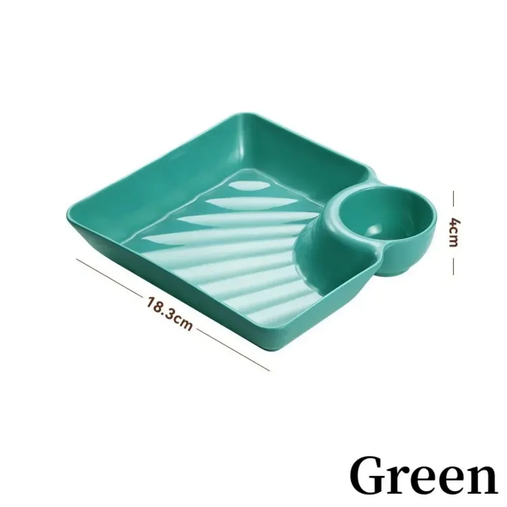 Square Dumpling Plate with Vinegar Space Snack Platter Creative Separated Divided Tray Tableware Christmas Tableware