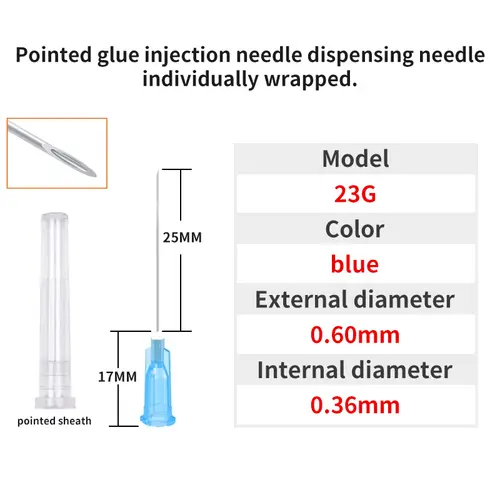 50pcs Pointed Injection Needle Dispensing Needle With Transparent Cap, Glue Tool, Individually Packaged Syringe Accessories - Image 7