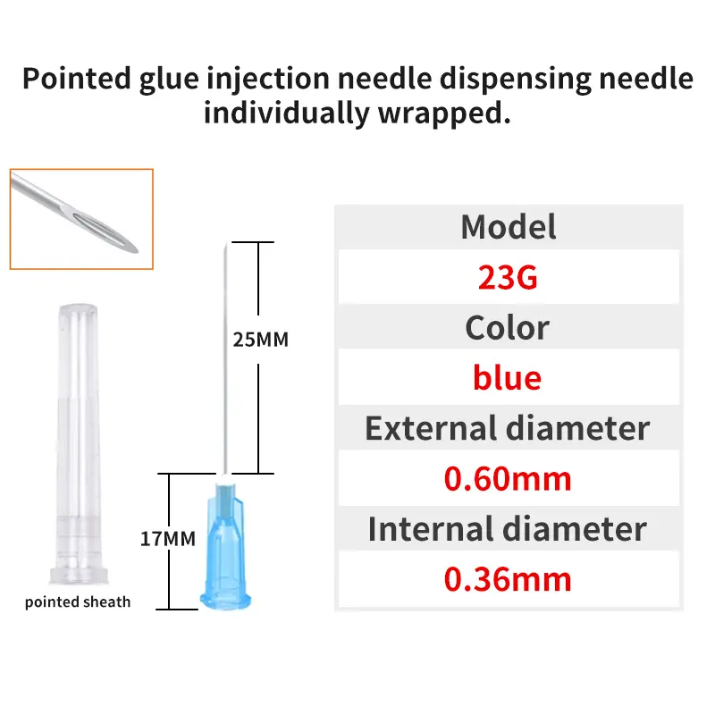 50pcs Pointed Injection Needle Dispensing Needle With Transparent Cap, Glue Tool, Individually Packaged Syringe Accessories - Image 7