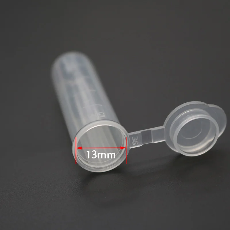 50 Pieces/set of 5ml Centrifuge Tube Multi-purpose Transparent Plastic Empty Sample Storage Container Round Bottom with Scale
