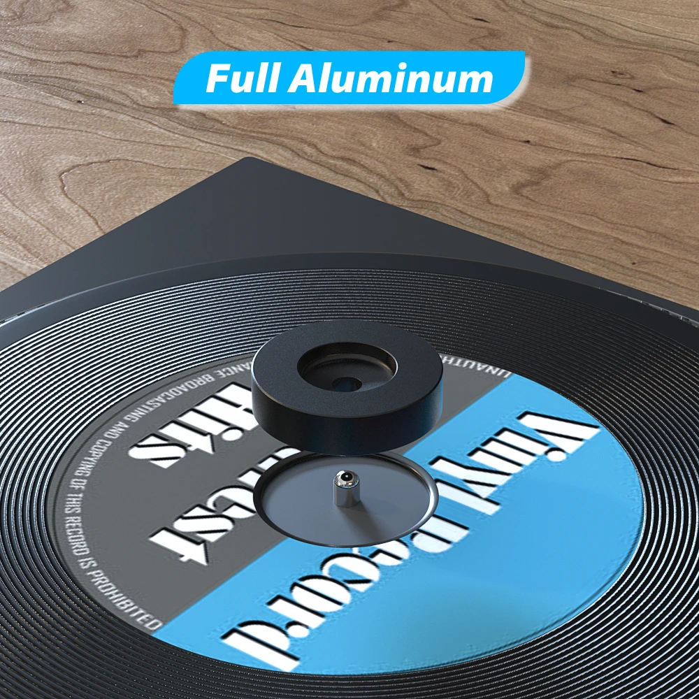 45 RPM Turntable Adapter Aluminum 7 inch EP Record Turntable Phonograph Vinyl Record Center Adapter