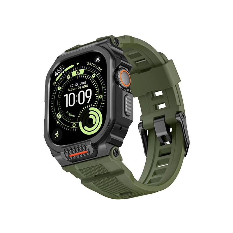 Enhanced Protective Metal Case and Strap for Apple Watch - Drop Resistant Armor Design