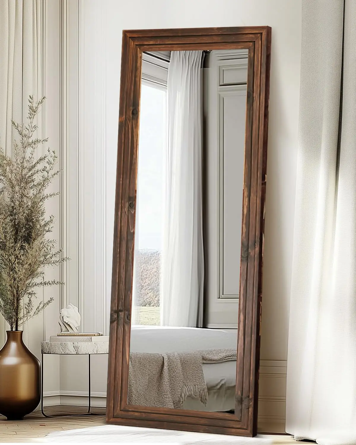 65x22 Wood Frame Full Mirror 4