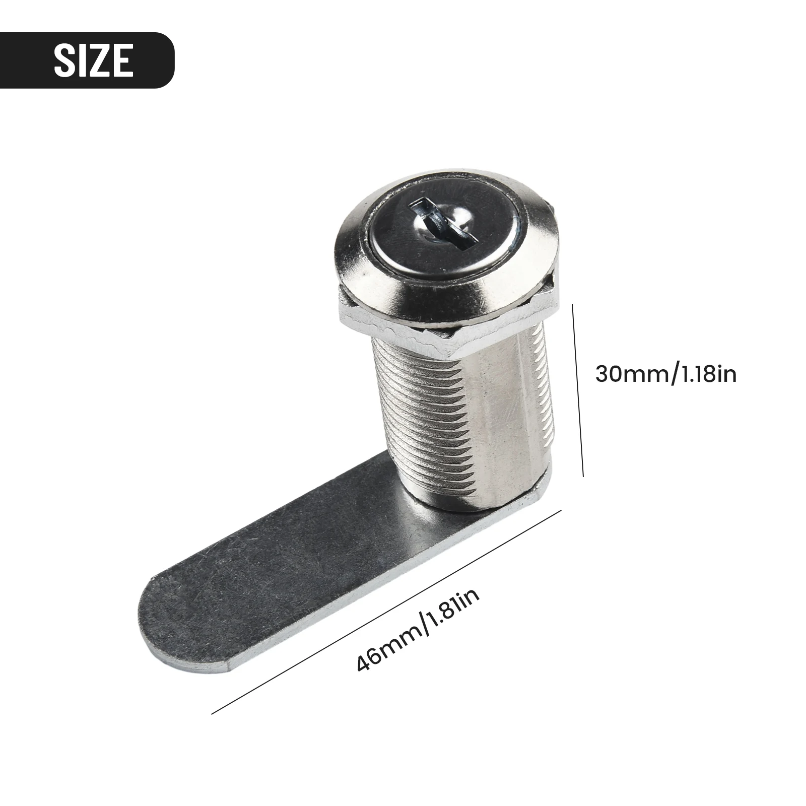 열쇠가 있는 서랍 캐비닛 잠금 장치, 단일 개방, 아연 합금 실버 16mm, 20mm, 25mm, 30mm, 가구용 캠 잠금 장치, 우편함 사물함, 신제품