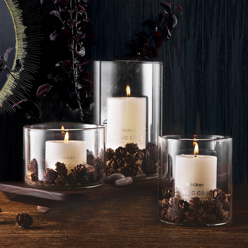 Dia 8cm Clear Glass Votive Candle Holder Glass Votive Tealight Candle