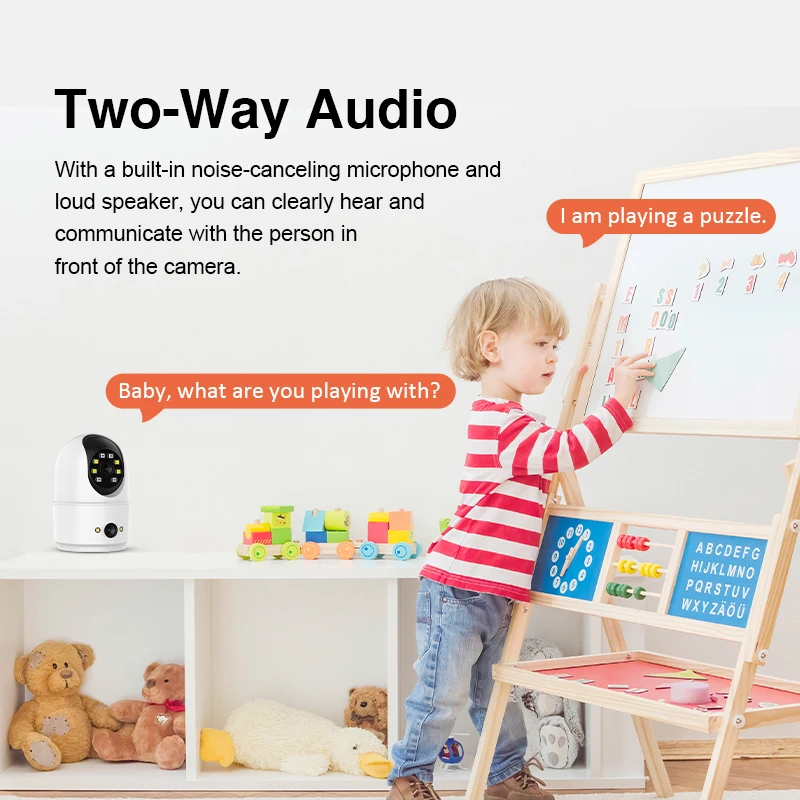 6MP WIFI Smart Security Camera Dual Screens Baby Monitor Digital Zoom PTZ IP Cam Surveillance Home Security Camera O-Kam PRO 5