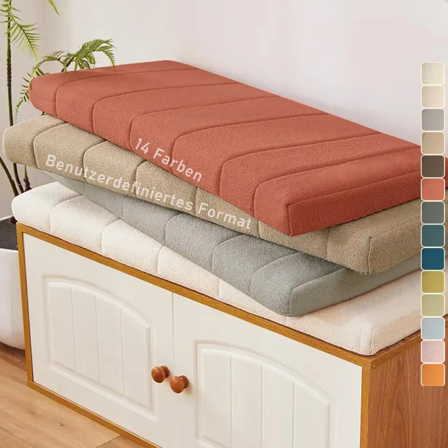 Coussins De Banc Personnalisés - Taille Sur Mesure - Tissu Imperméable - Mousse 75D Haute Densité
