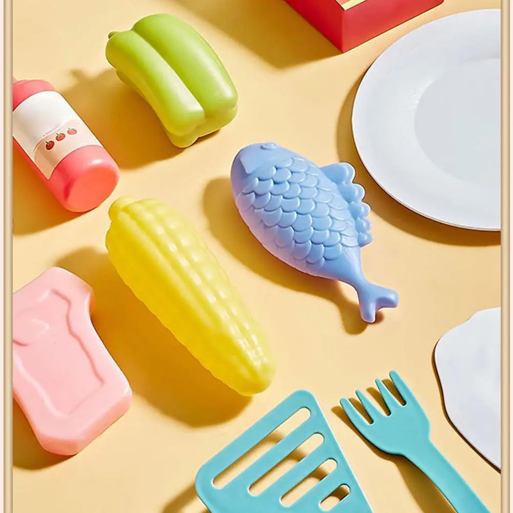 Color Changing Food Cooking Toys Children's Play House Mini Kitchen Multifunctional Induction Color Changing Toys Safe Materials 6