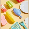 Color Changing Food Cooking Toys Children's Play House Mini Kitchen Multifunctional Induction Color Changing Toys Safe Materials 6