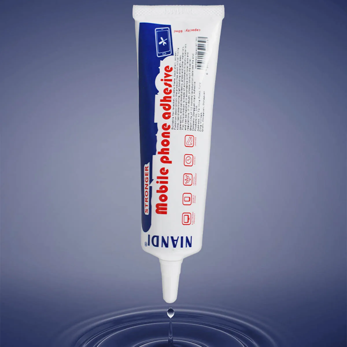 1pc Nandi 60ml Mobile Phone Adhesive Glue, Strong Bonding Plastic Tube Glue, for Phone Screen, Frame & Case Repair, Compatible w 3