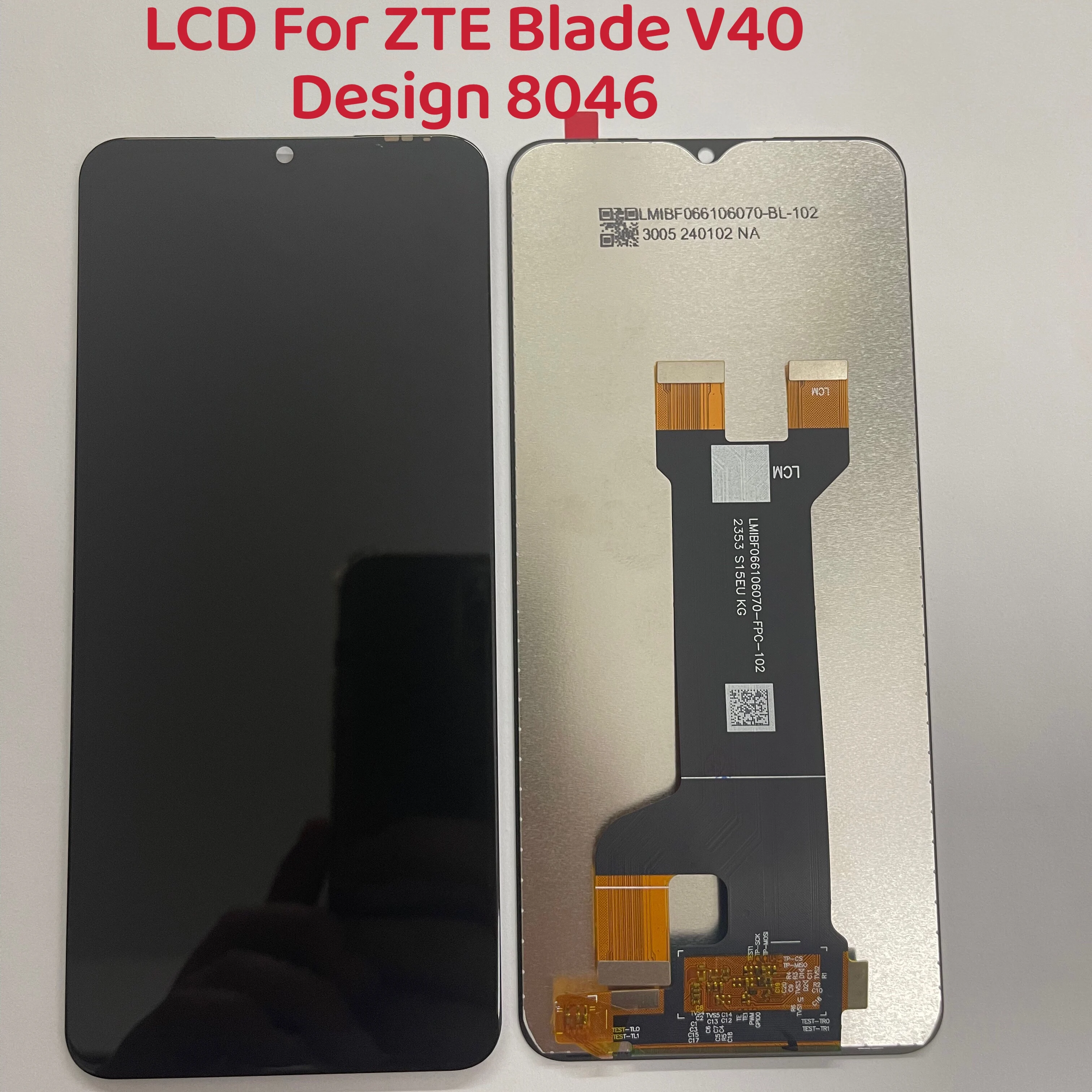 New 6.6 Inch LCD For ZTE Blade V40 Design 8046 LCD DIsplay Touch