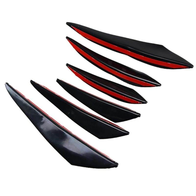 

Universal Pvc Car Front Bumper Lip Protector Rear Diffuser Auto Spoiler Splitter Wing Protection Guard 6PCS