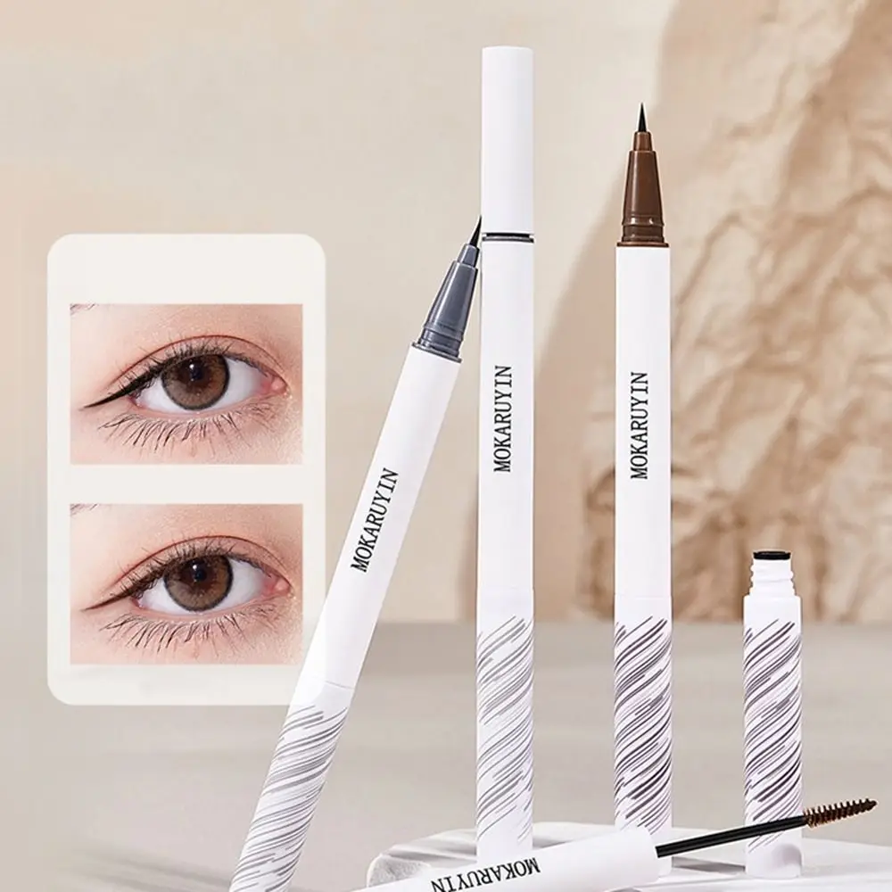 

Стойкая жидкая подводка для глаз, черная, коричневая Водостойкая Подводка для глаз, тушь для бровей с шелкографией