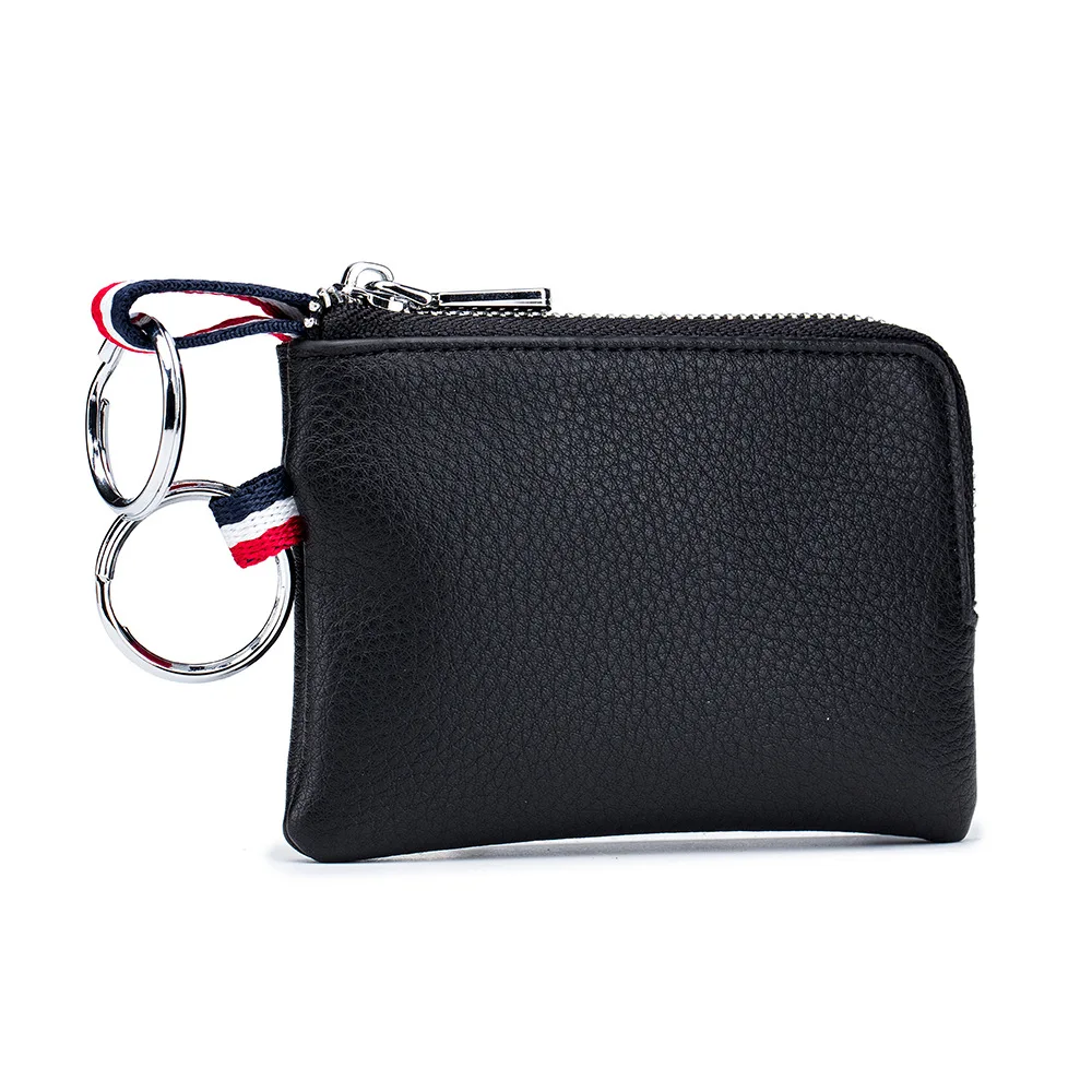 Coin Purse Card Wallet Coin Wallet Change Bag Card Holders Genuine Leather Mini Coin Purse for Men Cowhide Wallets Small Coin Pocket Card Holder Mini Money Bag Portable Clutch Bags