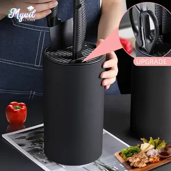 Kitchen Accessories 8.8 inch Kitchen Knife Holder Drainable Chef Knife Stand Plastic Knife Holder Bucket Kitchen Storage Tools 1
