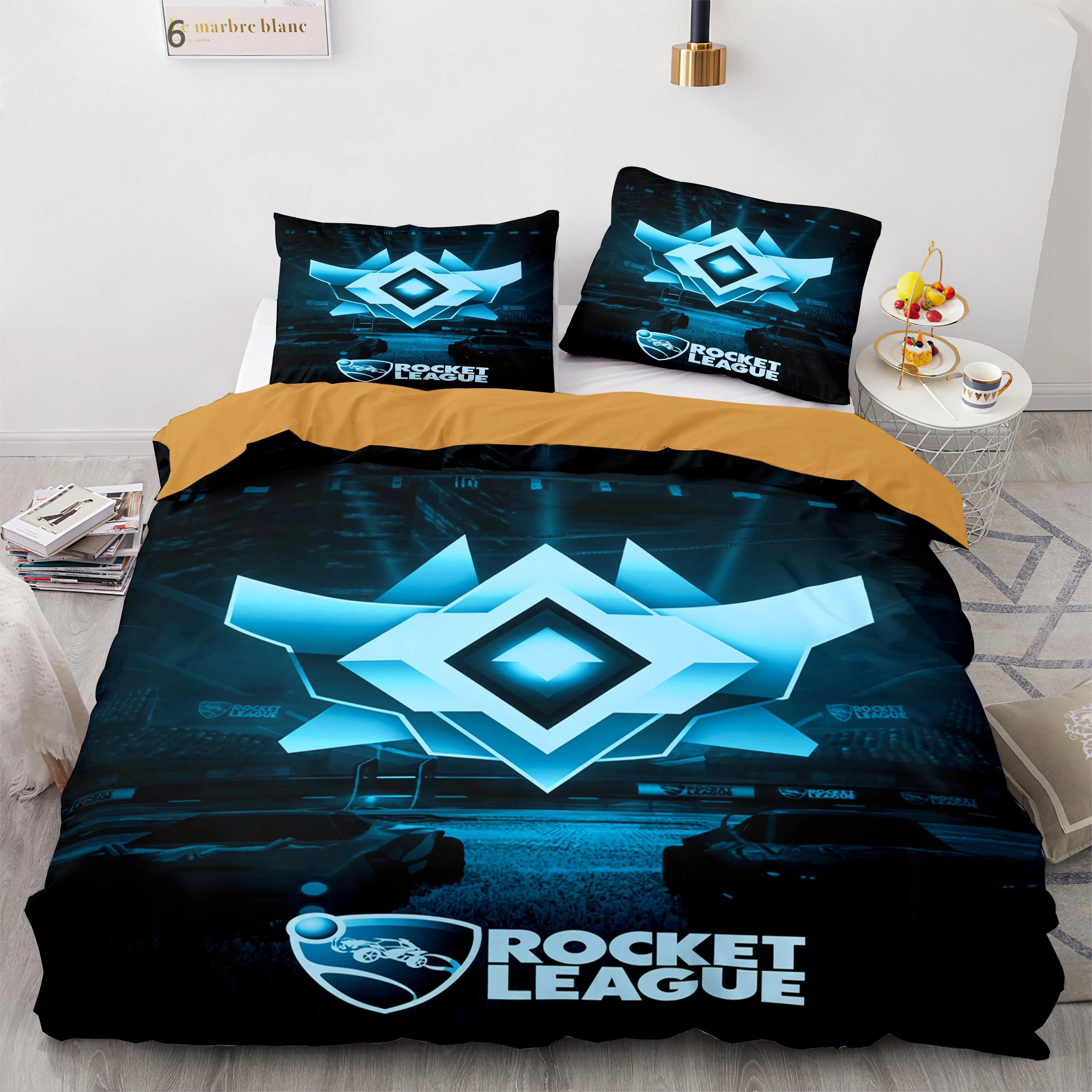 Set Biancheria Da Letto Rocket League Copriletto Singolo Twin Full Queen King Size Car Rocket League Bed Set Copripiumino Per Camera Da Letto Per Bamb