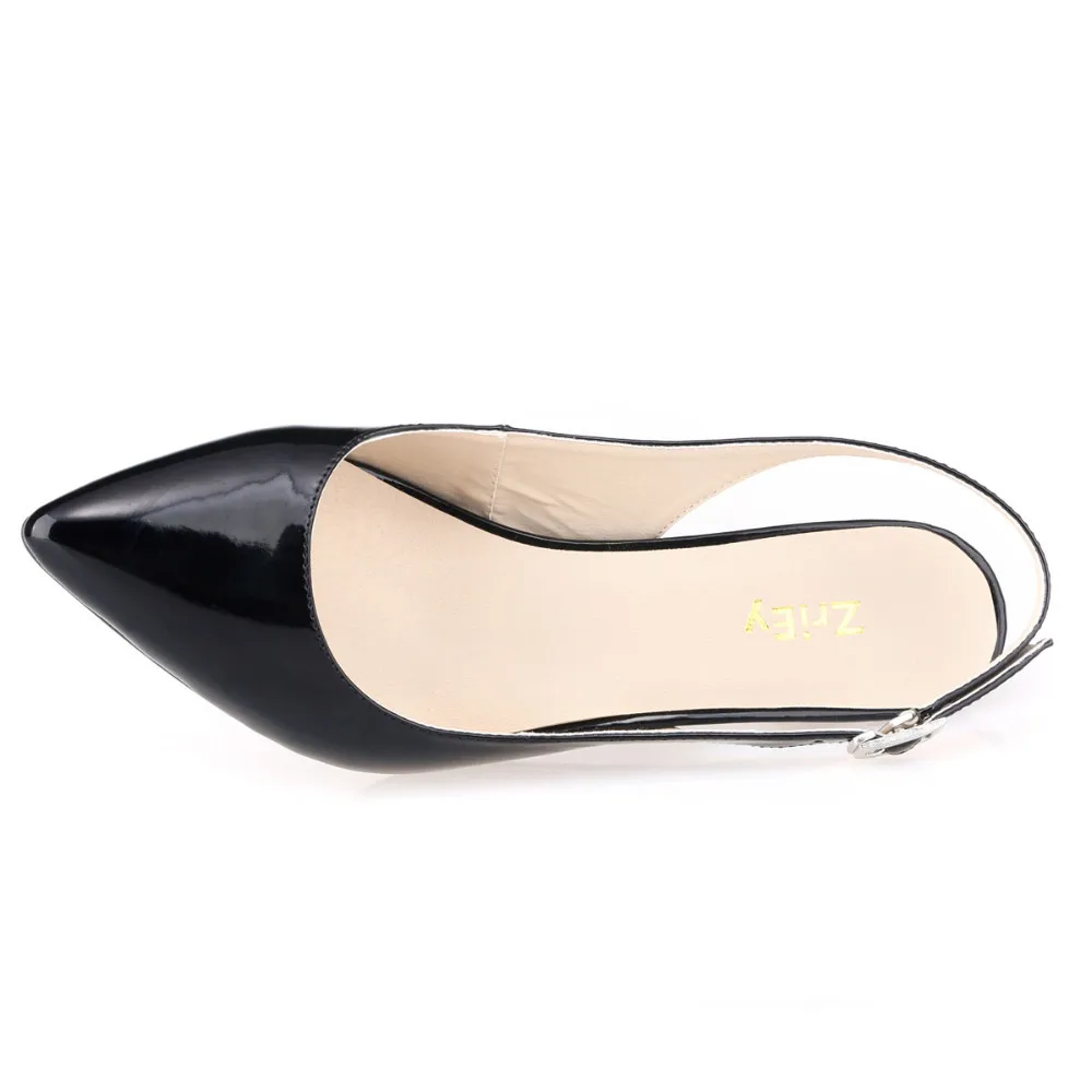 Daily all-match Sandal Shoes Pointed High Heels Large Size Pumps New 6cm Low Casual Back Empty Buckle Red Wedding shoes 4