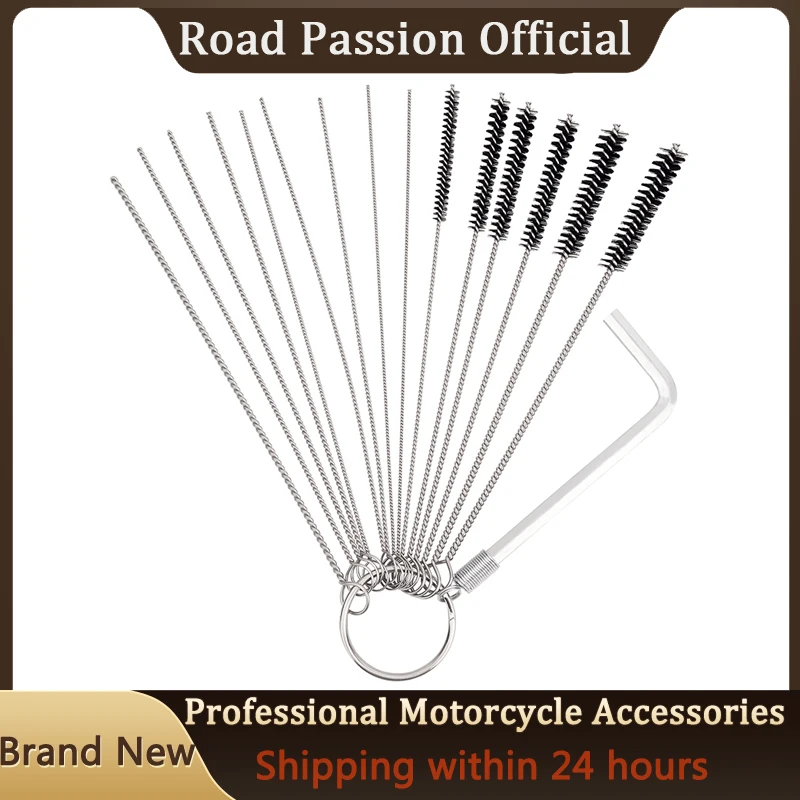 

Road Passion Carburetor Cleaning Kit Needles Brushes Set For Motorcycle Car Reusable Engine Carb Jet Clean Tool Professional