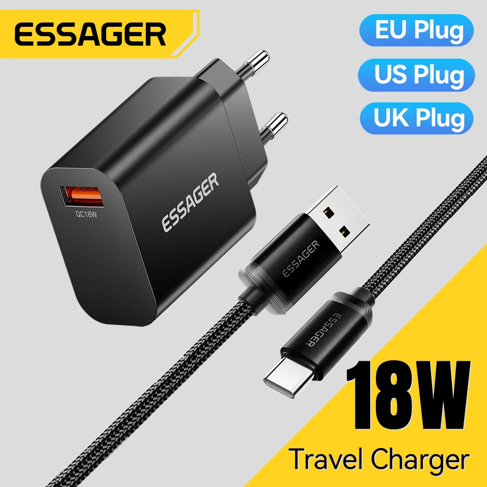 Essager Charger 18W QC3.0 USB for iPhone