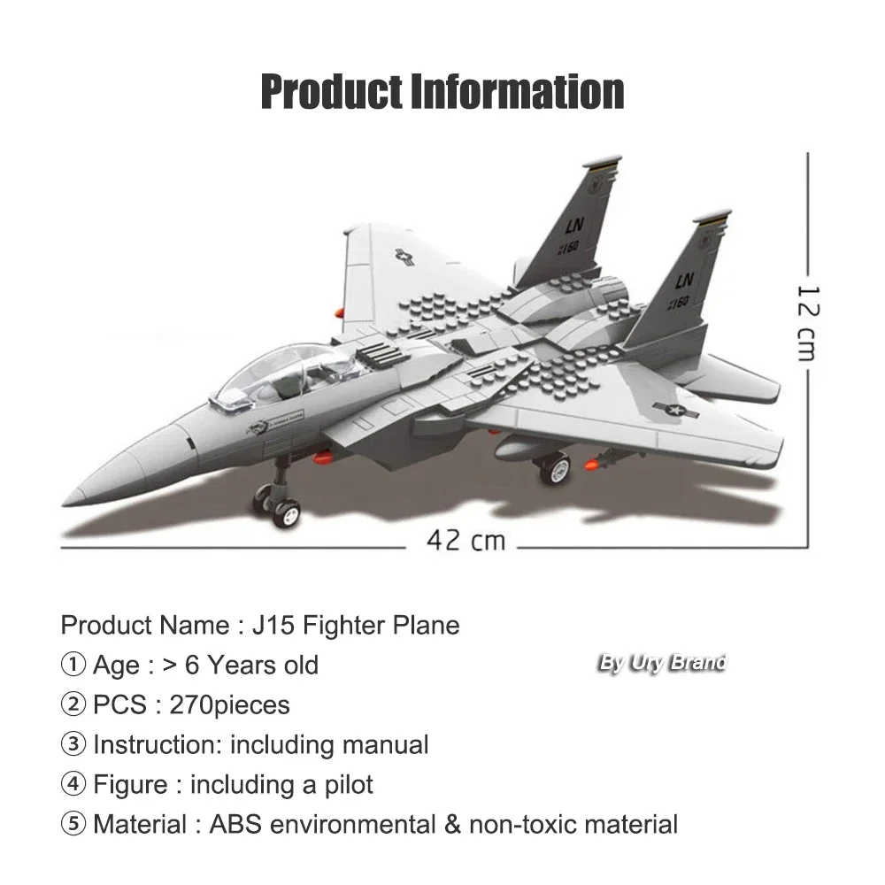 Construction Blocks Building Blocks Racing Car Building Blocks Car Building Blocks WW2 Military Army Avion Plane Jet Warcraft J-15 Eagle Fighter Morden Warplane Sets Aircraft Models Building Blocks Toys for Boys