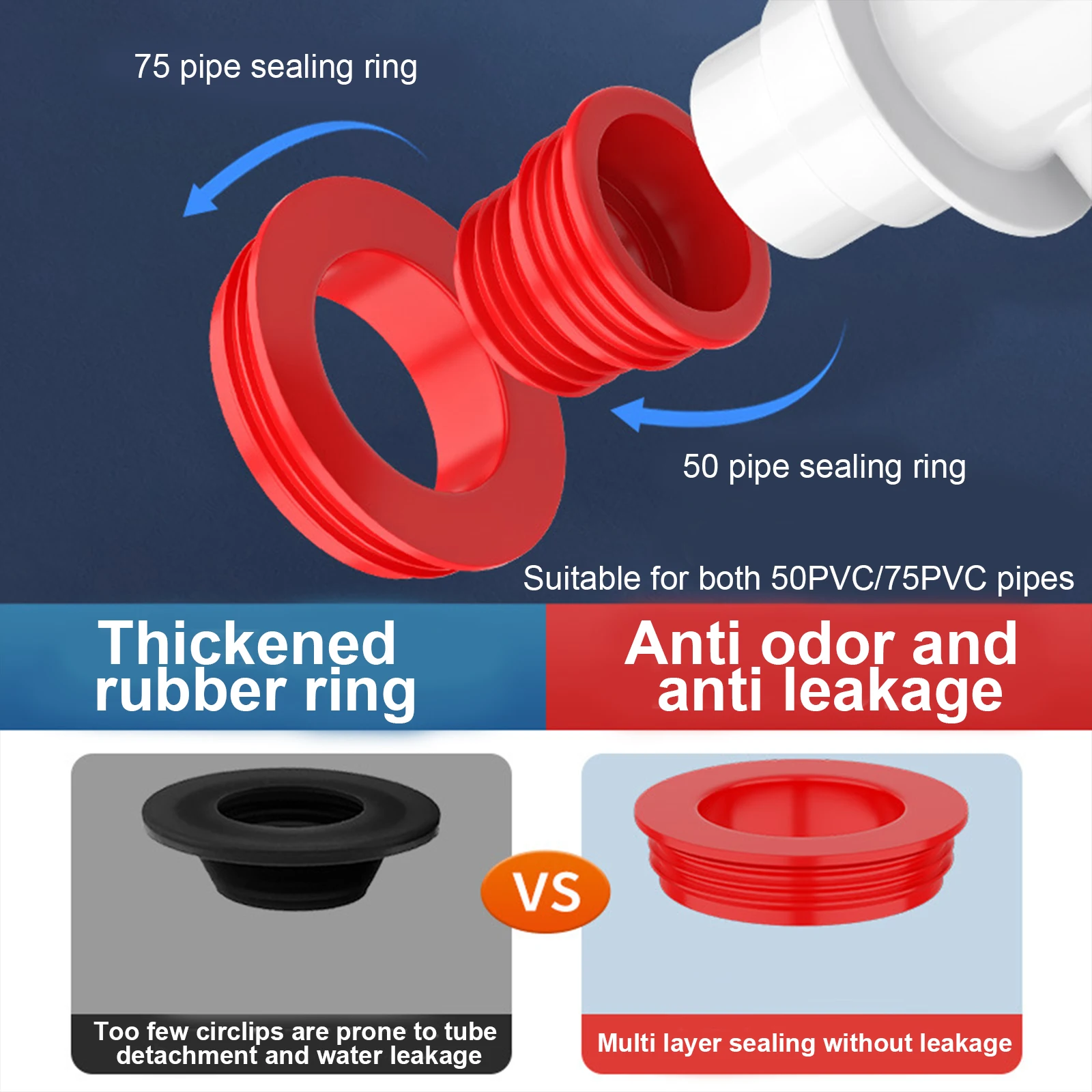 Universal Downpipe connector Bathroom Floor Drain Core Universal Deodorant Sewer Seal Leak ABS Anti Odor Kitchen Floor Strainer