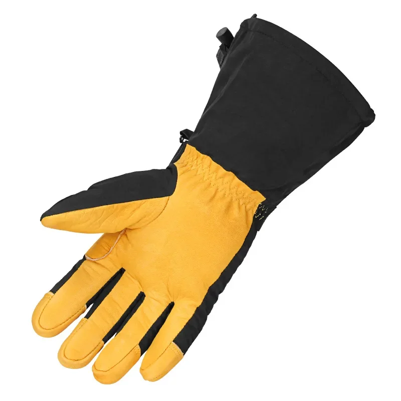 Winter Cowhide Mittens Men Women Ski Motorcycle Riding Gloves Mountain Bike Cycling Glove Windproof Waterproof Outdoor Sports 5