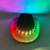 Novelty Decorative Cowboy Hats Led Colorful Neon Light Hat Remote Control Change Colors Men Women Costumes Hats Caps 2