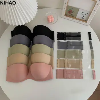 Invisible Bra With Extension Belt Beauty Back NO Steel Ring Women Bras Sexy Strapless Bra Without Straps Bralette Chest Wrap