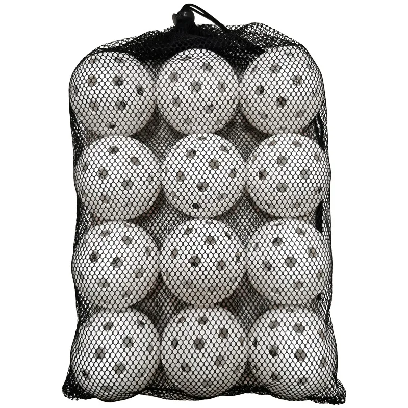 12-Pack Durable Outdoor Pickleballs - 74MM, 40 Holes, 26g