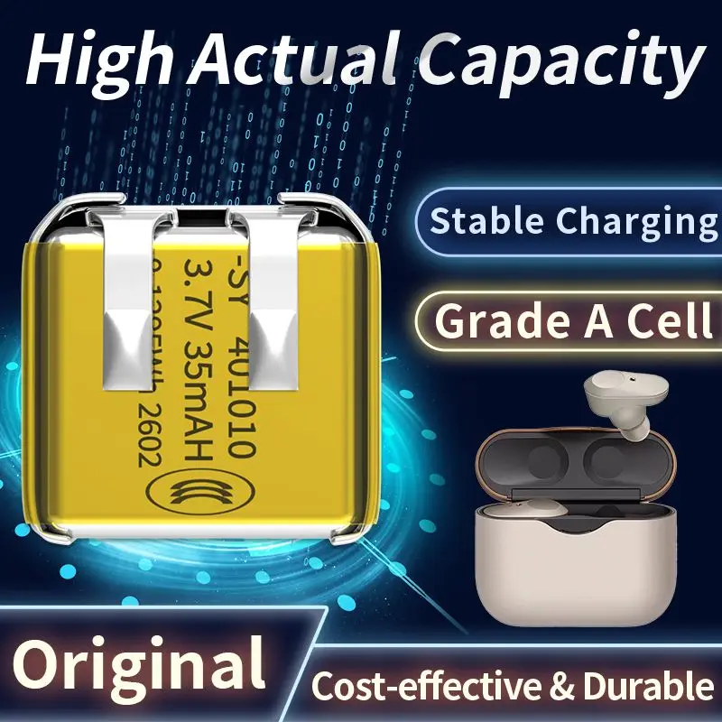 Batteria agli Ioni di Litio Polimero 401010 3.7V 35mAh Ricaricabile per Dispositivi Bluetooth TWS - immagine 6