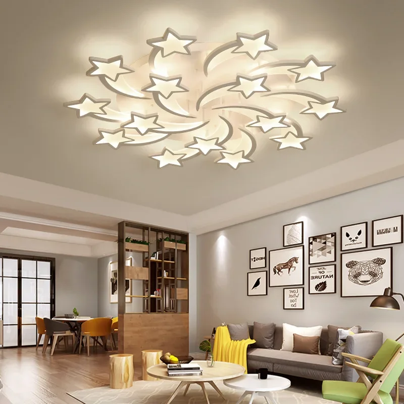 

Nordic Ceiling Lamp Led Children's Living Room Modern Bedroom Lighting Fixture Creative Hallway Boy Star Decor Chandelier Light
