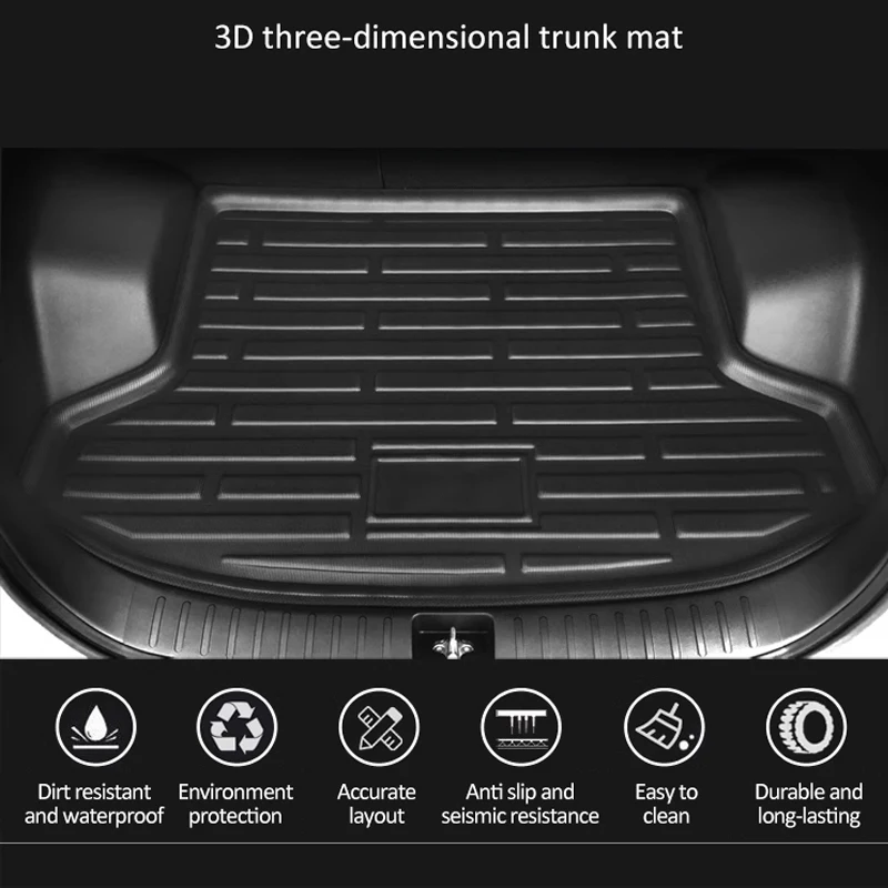 Car Trunk Mats For Hyundai Tucson IX35 LM 2010~2015 Waterproof Rear Trunk Storage Pad EVA Boot Covers Cargo Rug Auto Accessories