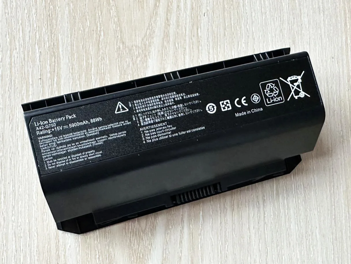 Bateria do Portátil para Asus Rog G750 G750j G750jh G750jm G750js G750jw Bateria do Portátil 15v 5900mah 88wh A42-g750 - Imagem 2
