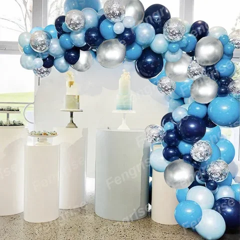 

Retro Navy Blue Balloon Garland Kit Birthday Balloons Arch Boy Baby Shower Decor Wedding Hawaiian Party Latex Globos Decorations