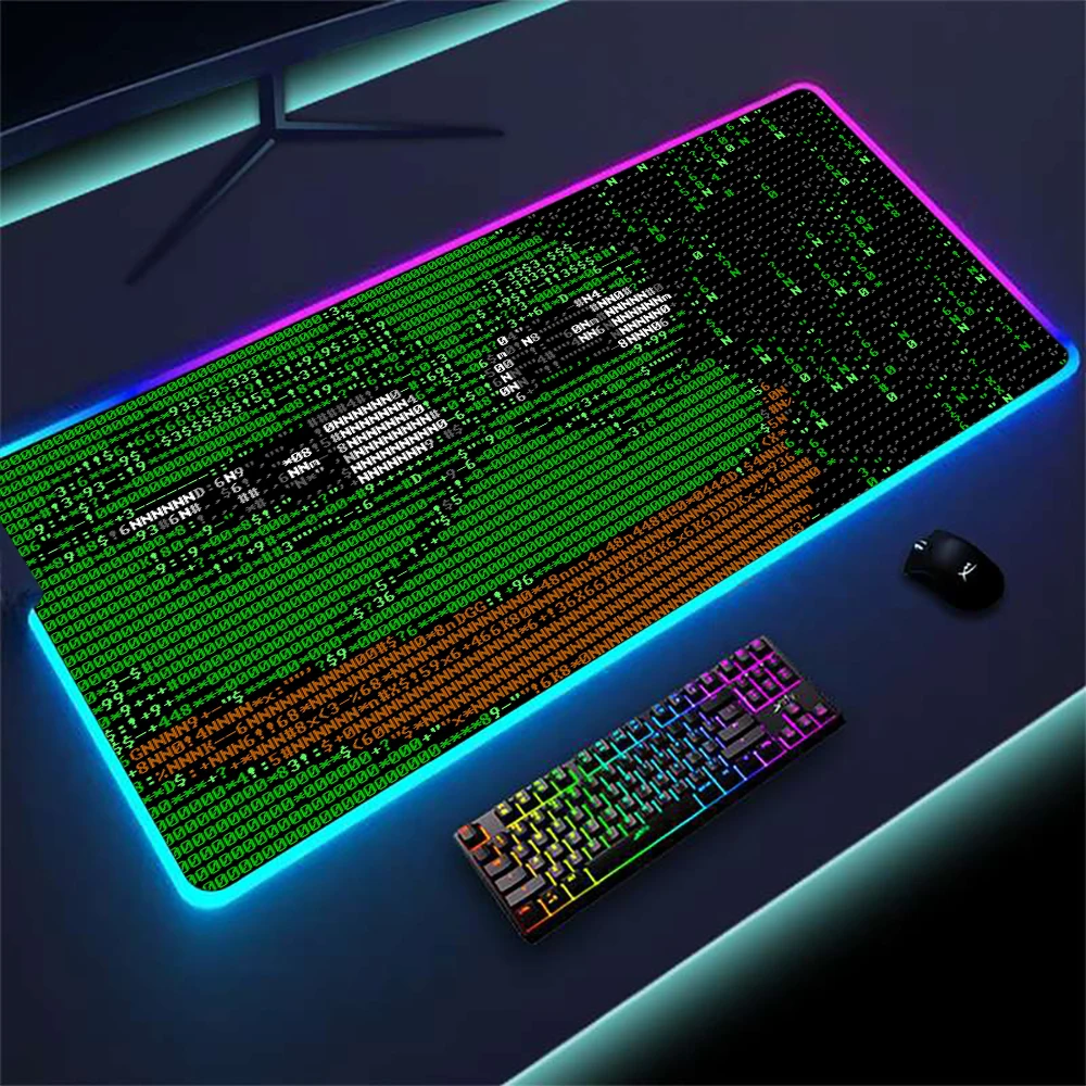 

Game Carpet Rgb Mousepad Green Custom Mause Pad Animes Desk Mat Gaming Accessories Xxl Playmat Gamer Room Decoration Led Pad
