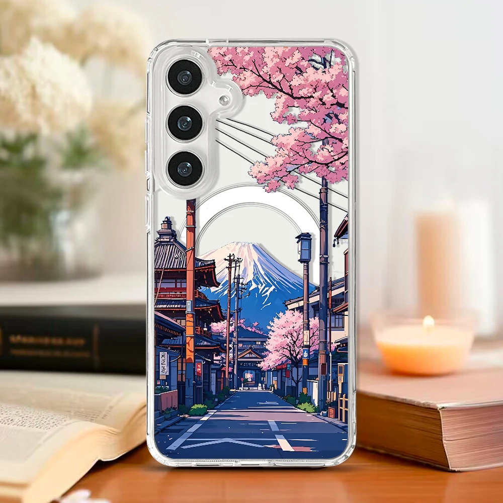 Japanese Landscape Art Magnetic Phone Case Cover