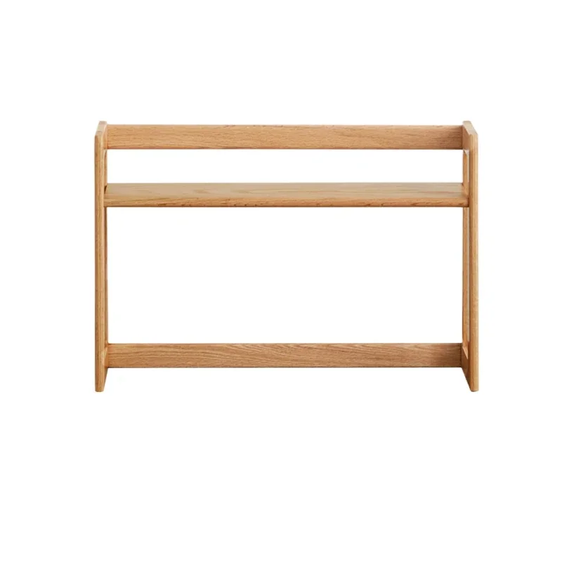 **All solid wood small bookshelf Nordic simple oak student desk finishing storage rack