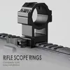 30MM/25.4MM Tactical Quick Release Scope Ring for 20mm Weaver/Picatinny Rail Adjustable Height Optical Riflescope Sight Mount 4