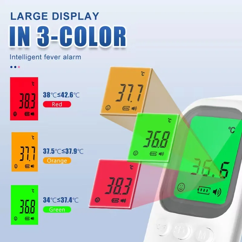 ForXiaomi Digital Thermometer Household Temperature Measurement Medical Noncontact Infrared Laser Temperature Gun Tester-50- 500 3