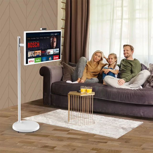 21.5 Inch Family Gathering Portable Smart Tv Wireless Projection LCD Portable Touch Screen Tv Stan by 1