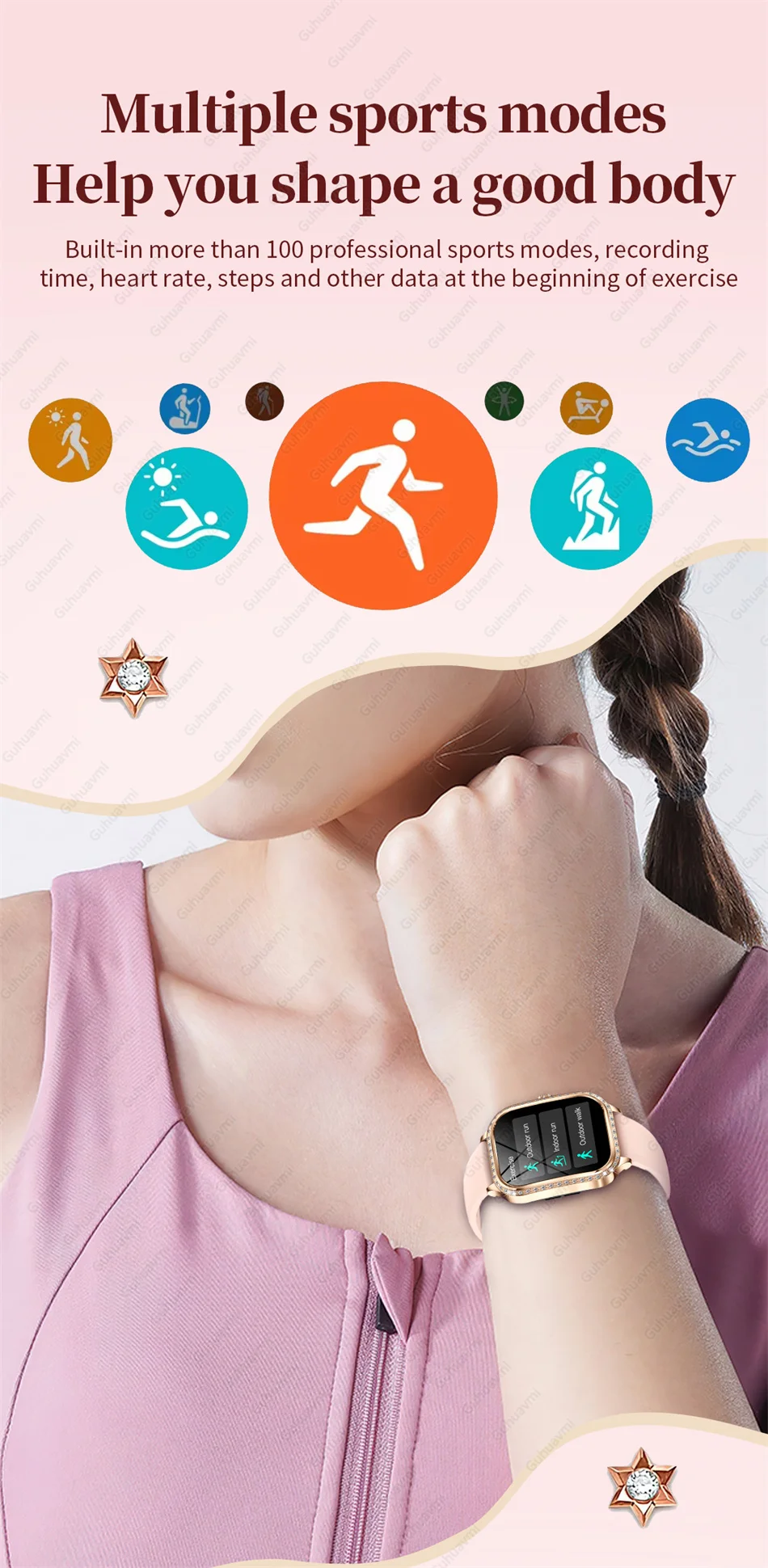 Neue Frauen SmartWatch Gebogene Bildschirm Männer Uhren Bluetooth Anruf Sport Frauen Körperliche Gesundheit IP68 Dame Smart Uhr Für Android iOS – Detail 11