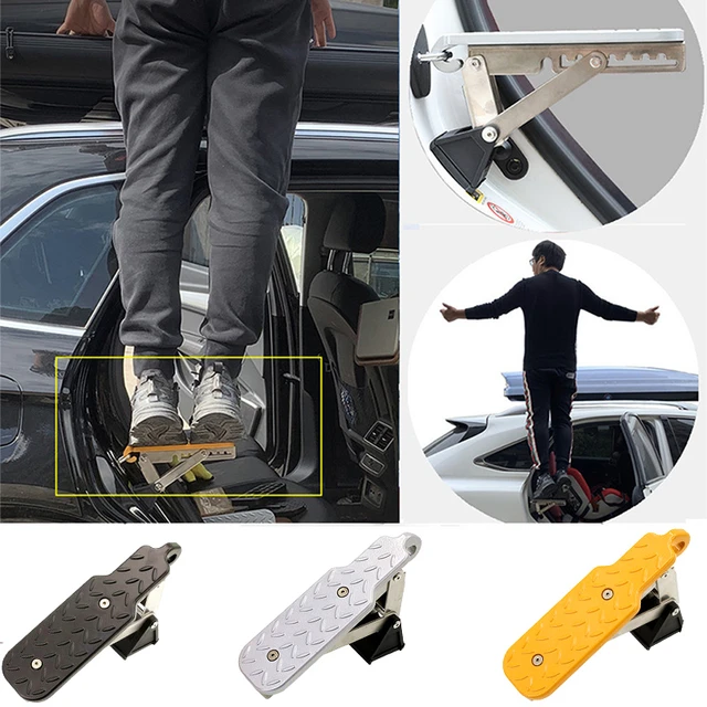 Universal Tür stufe 440 lbs Aluminium Autodach träger passen Riegel Dach  oben Haken Stand pedale für die meisten Geländewagen Pickup Zubehör -  AliExpress