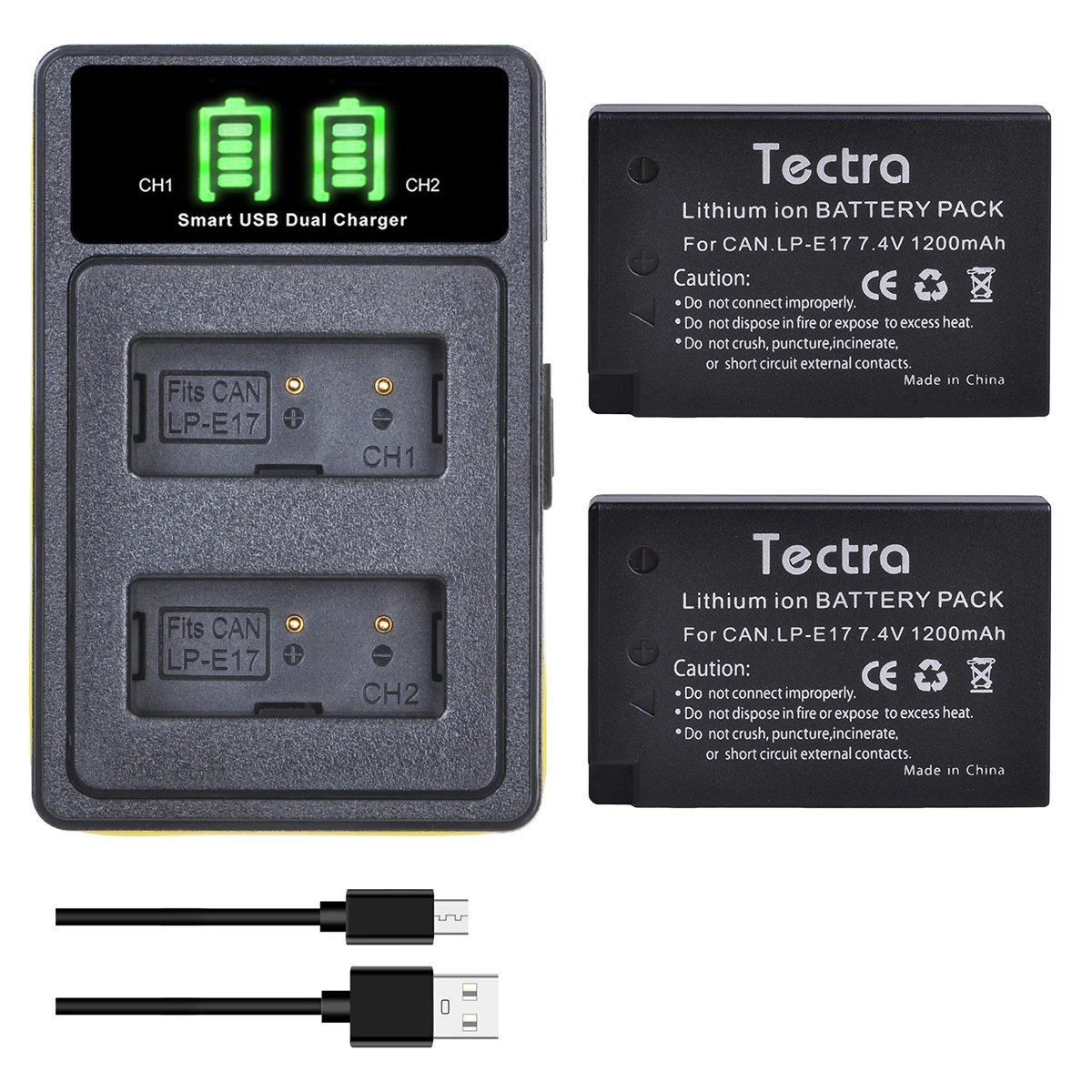 Lp-E17 Lpe17 Batteria Ricaricabile + Caricabatterie Per Canon Eos Rebel T7I,T6I,T6S,Sl2,Eos M6,M5,M3,77D,750D,760D,800D