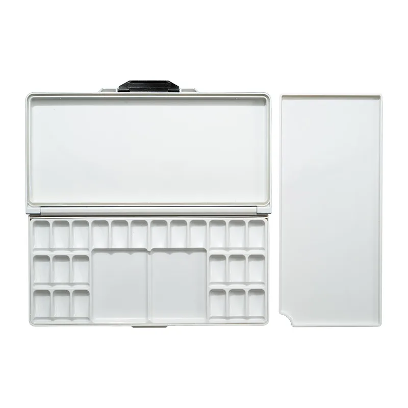 Mijello Alvaro Watercolor Palette Portable Moisture-Sealed Box with 18/24/33 Wells Easy to Clean Durable Multiple Mixing